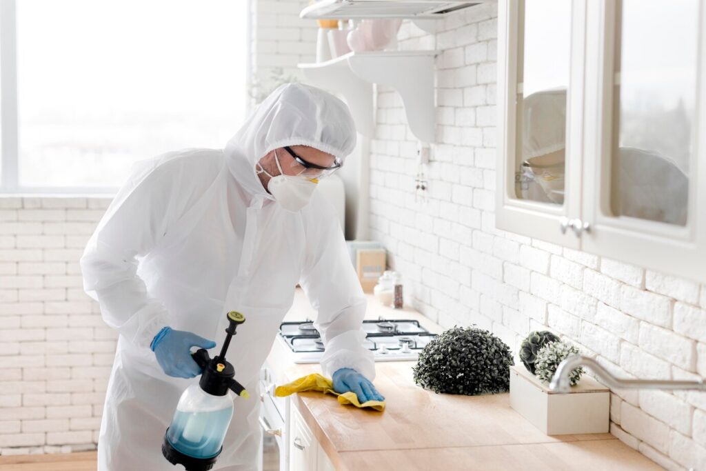 Disinfecting using Disposable Microfiber Towel
